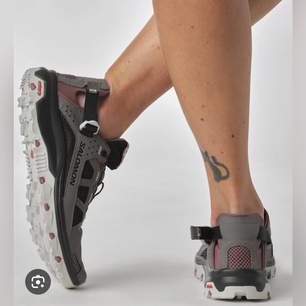 Salomon Gray and Black Athletic Shoes for Trail Running - Picture 8 of 13